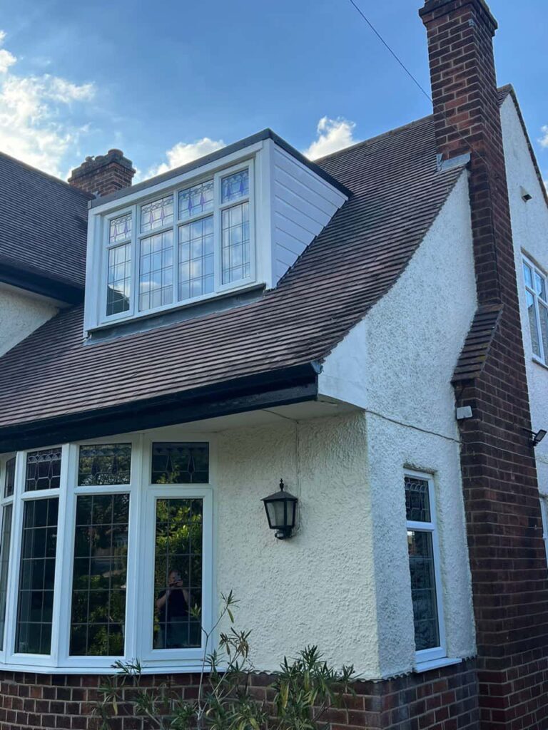 This is a photo of a dormer window which has just had some repairs carried out where the roof and the dormer meet. Works carried out by MCM Roofing Repairs Sherborne